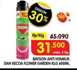 Promo Harga Baygon Insektisida Spray Flower Garden 600 ml - Superindo