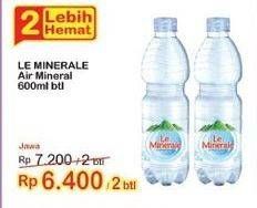 Promo Harga Le Minerale Air Mineral 600 ml - Indomaret