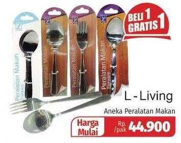 Promo Harga L-LIVING Spoon & Fork Set  - Lotte Grosir