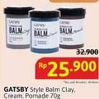 Promo Harga Gatsby The Nature Styling Balm Pomade, Clay, Cream 70 gr - Alfamidi