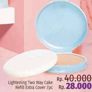 Promo Harga WARDAH Lightening Two Way Cake Extra Cover  - LotteMart