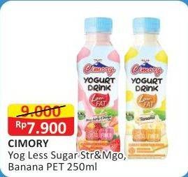 Promo Harga CIMORY Yogurt Drink Low Fat Strawberry Mango, Banana 250 ml - Alfamart