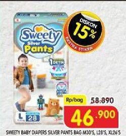 Promo Harga Sweety Silver Pants L28, M30, XL26 26 pcs - Superindo