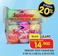 Promo Harga SWALLOW Naphthalene Toilet Colour Ball S-109, Toilet Colour Ball S-108, Toilet Colour Ball S-110 3 pcs - Superindo