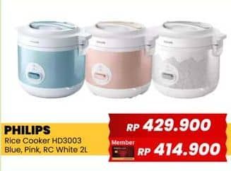 Promo Harga Philips HD3003/30 Rice Cooker 1.8L  - Yogya