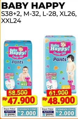 Promo Harga Baby Happy Body Fit Pants XXL24, XL26 24 pcs - Alfamart