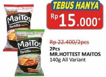 Promo Harga MR HOTTEST Maitos Tortilla Chips All Variants 140 gr - Alfamidi