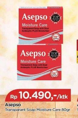 Promo Harga Asepso Transparant Soap Moisture Care 80 gr - TIP TOP