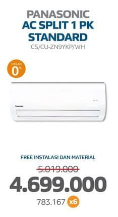 Promo Harga Panasonic CS/CU-ZN9YKP AC Standard 1 PK  - Electronic City