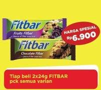 Promo Harga FITBAR Makanan Ringan Sehat All Variants per 2 pouch 24 gr - Indomaret