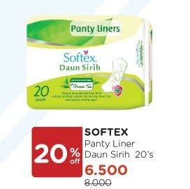 Promo Harga Softex Pantyliner Daun Sirih Green Tea Regular 20 pcs - Watsons