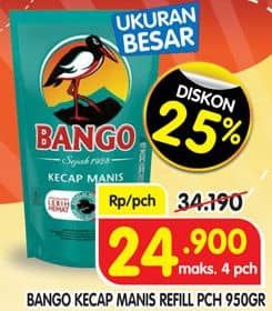 Promo Harga Bango Kecap Manis 950 gr - Superindo