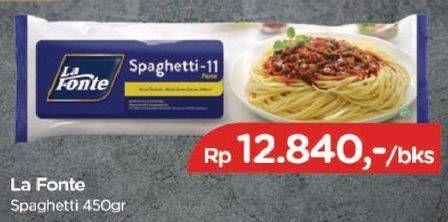 Promo Harga LA FONTE Spaghetti 450 gr - TIP TOP
