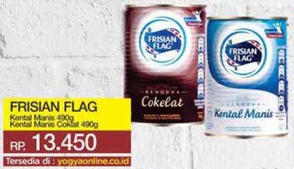 Promo Harga FRISIAN FLAG Susu Kental Manis Cokelat, Putih 490 gr - Yogya