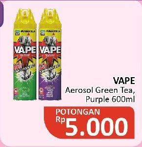 Promo Harga Fumakilla Vape Aerosol Green Tea, Purple Orchid 600 ml - Alfamidi