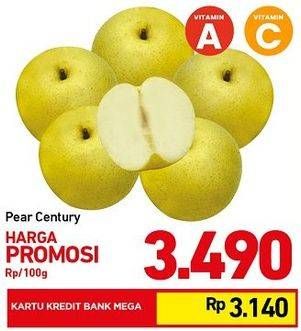 Promo Harga Pear Century per 100 gr - Carrefour