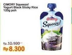 Promo Harga Cimory Squeeze Yogurt Black Sticky Rice 120 ml - Indomaret