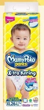 Promo Harga Mamy Poko Pants Xtra Kering XL26 26 pcs - Indomaret