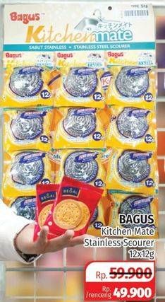 Promo Harga BAGUS Stainless Scourer Renceng 12 gr - Lotte Grosir