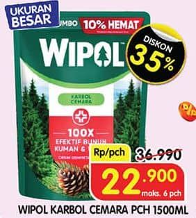Promo Harga Wipol Karbol Wangi Cemara 1500 ml - Superindo