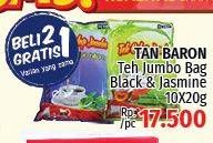 Promo Harga Tan Baron Teh Celup Jumbo Hitam, Jasmine 10 pcs - LotteMart