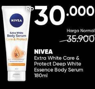 Promo Harga NIVEA Body Serum Extra White Care Protect 180 ml - Guardian