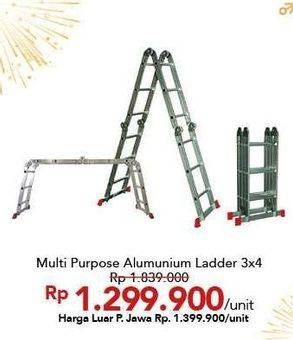 Promo Harga TRANSMART HARDWARE Ladder Multifunction 3 X 4  - Carrefour