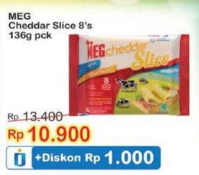 Promo Harga MEG Cheddar Slice 8 pcs - Indomaret