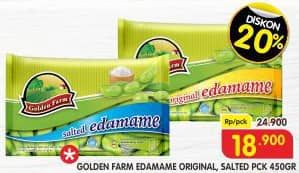 Promo Harga Golden Farm Sayuran Beku Edamame Salted, Edamame Original 450 gr - Superindo