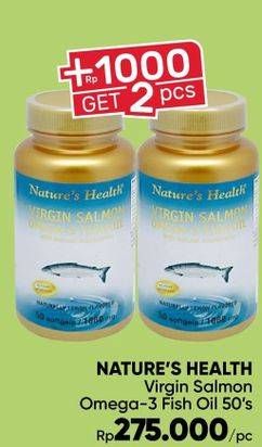 Promo Harga NATURES HEALTH Virgin Salmon Omega-3 Fish Oil 50 pcs - Guardian