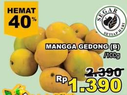 Promo Harga Mangga Gedong B per 100 gr - Giant