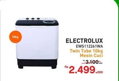 Promo Harga Electrolux EWS13261WA Semi Auto Washer  - Yogya