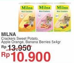 Promo Harga MILNA Rice Crackers Apple Orange, Banana Berries 5 pcs - Yogya