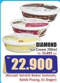 Promo Harga Diamond Ice Cream Kecuali Bubur Sumsum, Kecuali Kolak Pisang, Kecuali Es Doger 700 ml - Hari Hari