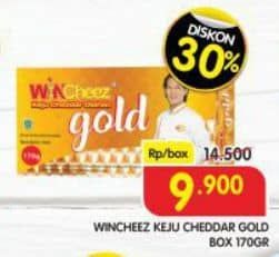 Promo Harga WINcheez Gold Cheddar Keju Olahan  170 gr - Superindo