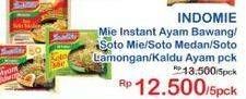 Promo Harga INDOMIE Mi Kuah Ayam Bawang, Soto Mie, Soto Medan, Soto Lamongan, Kaldu Ayam 65 gr - Indomaret