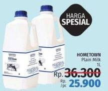 Promo Harga HOMETOWN Fresh Milk Plain 1000 ml - LotteMart