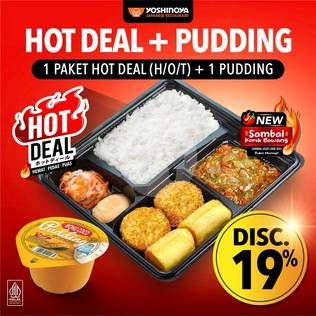 Promo Harga Hot Deal + Pudding  - Yoshinoya