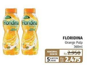 Promo Harga Floridina Juice Pulp Orange Orange 360 ml - Lotte Grosir