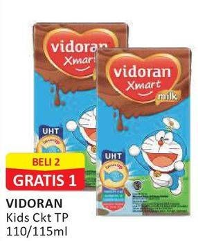 Promo Harga VIDORAN Xmart UHT Coklat 115 ml - Alfamart