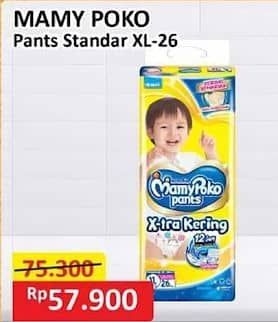 Promo Harga Mamy Poko Pants Xtra Kering XL26 26 pcs - Alfamart