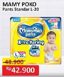 Promo Harga Mamy Poko Pants Xtra Kering L20 20 pcs - Alfamart