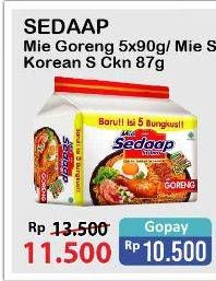 Promo Harga SEDAAP Mie Goreng Original per 5 pcs 90 gr - Alfamart