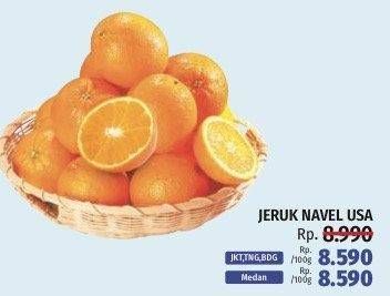 Promo Harga Jeruk Navel USA per 100 gr - LotteMart