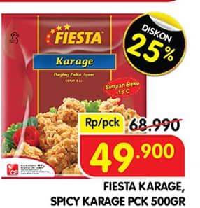 Promo Harga Fiesta Ayam Siap Masak Karage, Spicy Karage 500 gr - Superindo