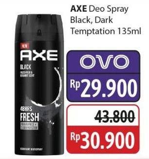 Promo Harga AXE Deo Spray Black, Dark Temptation 135 ml - Alfamidi