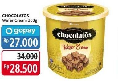 Promo Harga HOLLANDA Chocolatos Wafer Wafer Cream 300 gr - Alfamidi