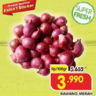 Promo Harga Bawang Merah per 100 gr - Superindo