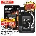 Promo Harga AXE Pocket Frag Sachet Black, Dark Temptation 17 ml - Alfamart