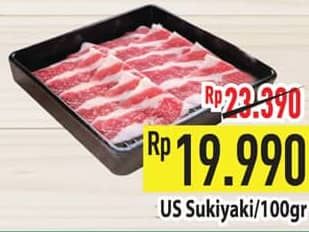 Promo Harga Sapi Sukiyaki US per 100 gr - Hypermart